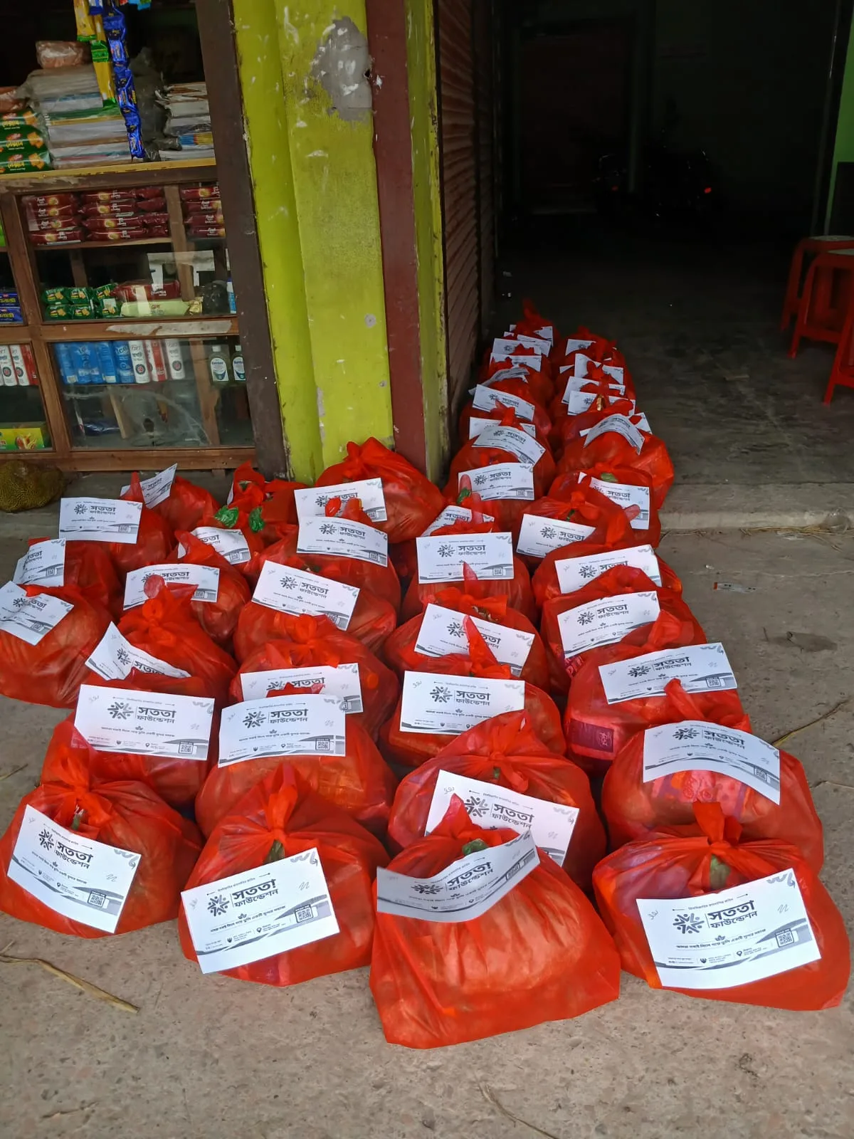 Sotota Foundation relief bags distributed to families